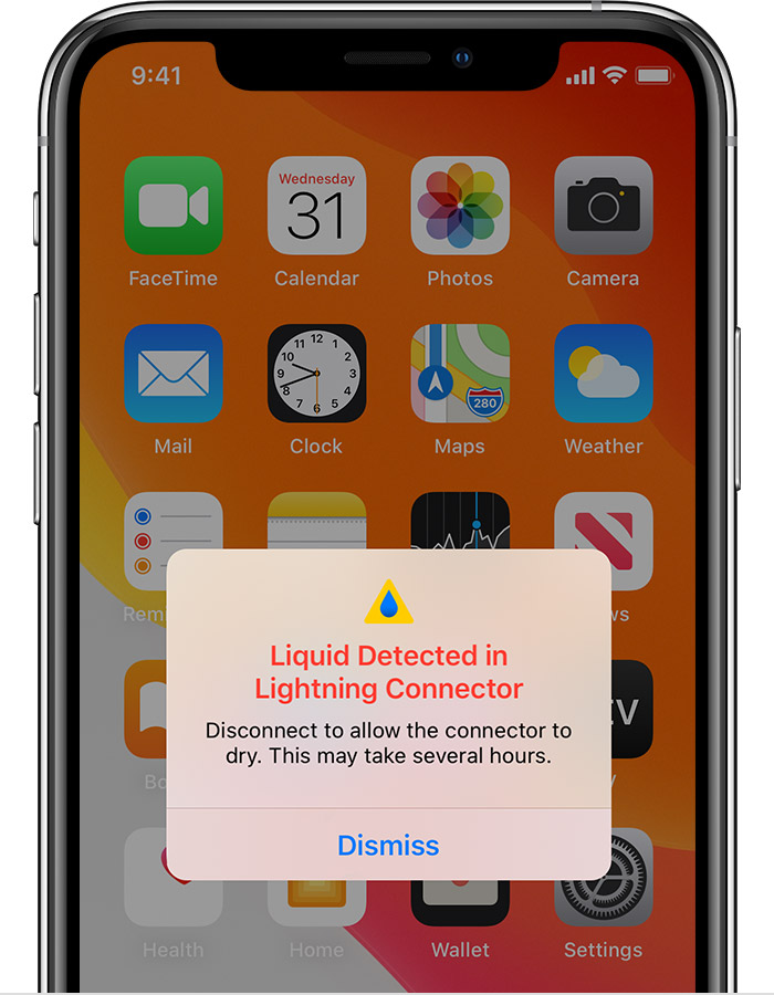 东区街道苹果手机维修分享iPhone 12 在充电时出现 “闪电接口检测到液体”的提示怎么办 