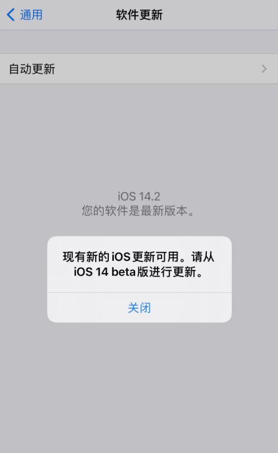 东区街道苹果手机维修分享iOS 14.2 反复出现更新提示，需等待苹果修复 